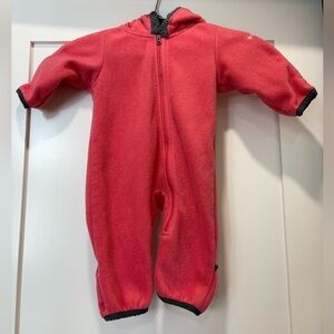 Columbia Pink Fleece Hooded Bunting Suit